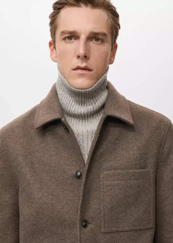 Cappotto in lana con tasche