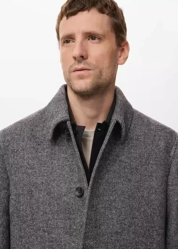 Cappotto in misto lana a spina di pesce Cappotto in misto lana a spina di pesce