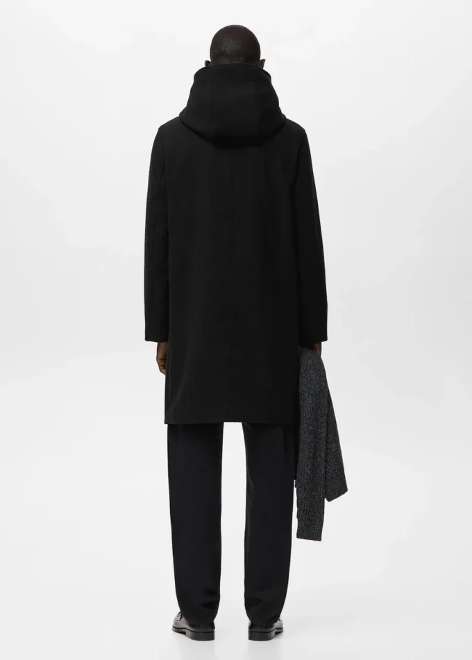 Cappotto in misto lana con cappuccio Cappotto in misto lana con cappuccio