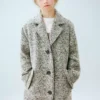 Cappotto in misto lana screziato Cappotto in misto lana screziato