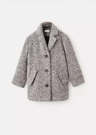 Cappotto in misto lana screziato