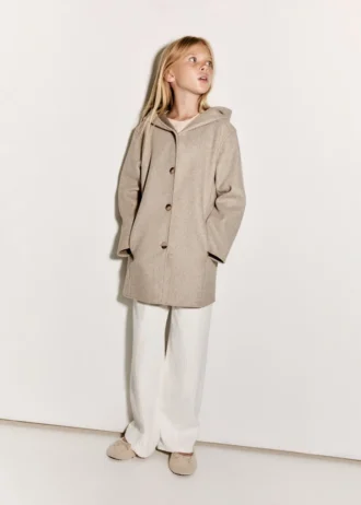 Cappotto in tessuto con tasche