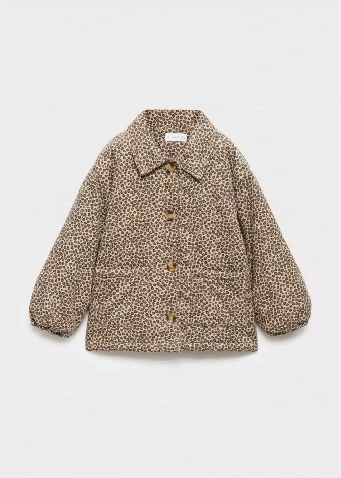 Cappotto in velluto a coste con stampa leopardata Cappotto in velluto a coste con stampa leopardata