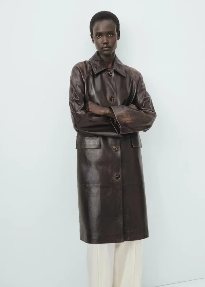 Cappotto lungo 100% pelle Cappotto lungo 100% pelle