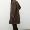 Cappotto oversize in lana screziata Cappotto oversize in lana screziata