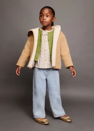 Cappotto reversibile double-face in peluche