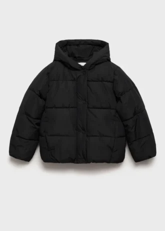 Cappotto trapuntato con fodera e cappuccio