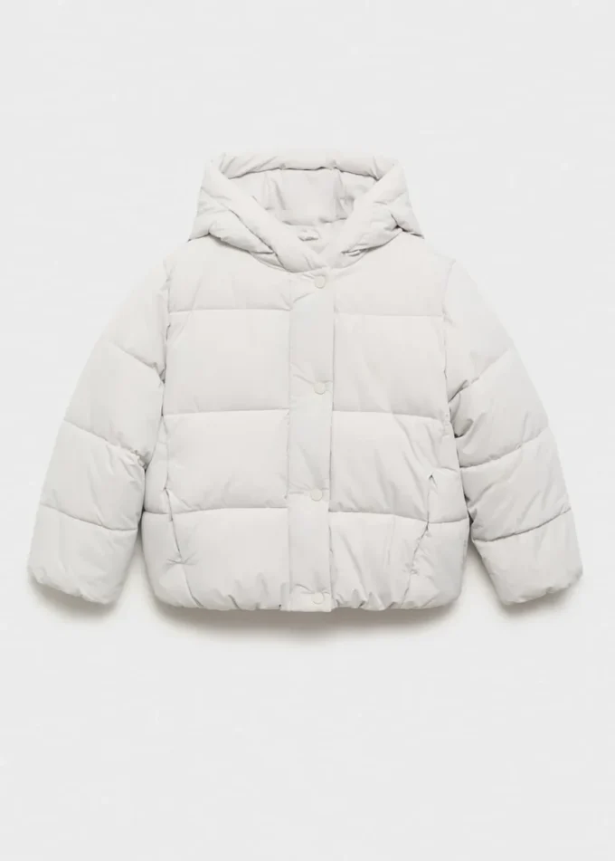 Cappotto trapuntato con fodera e cappuccio Cappotto trapuntato con fodera e cappuccio