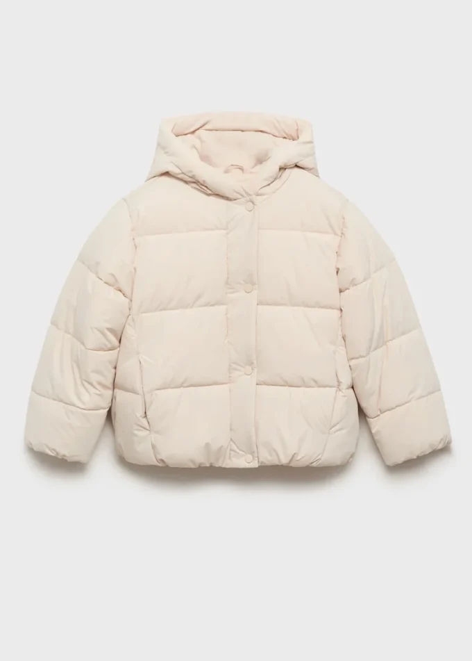 Cappotto trapuntato con fodera e cappuccio Cappotto trapuntato con fodera e cappuccio