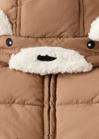 Cappotto trapuntato effetto pelliccia