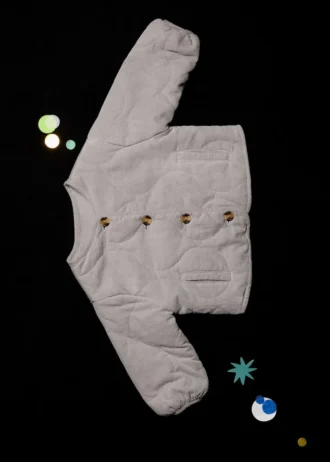 Cappotto trapuntato in velluto a coste