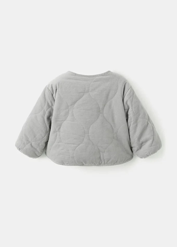 Cappotto trapuntato in velluto a coste