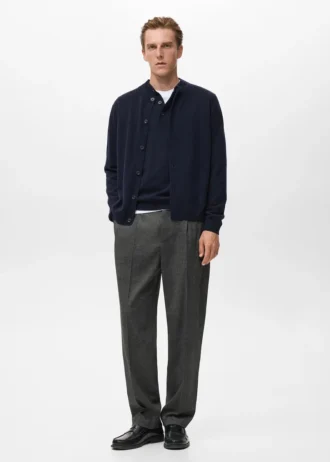 Cardigan 100% lana extrafine con bottoni