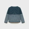 Cardigan a righe in maglia