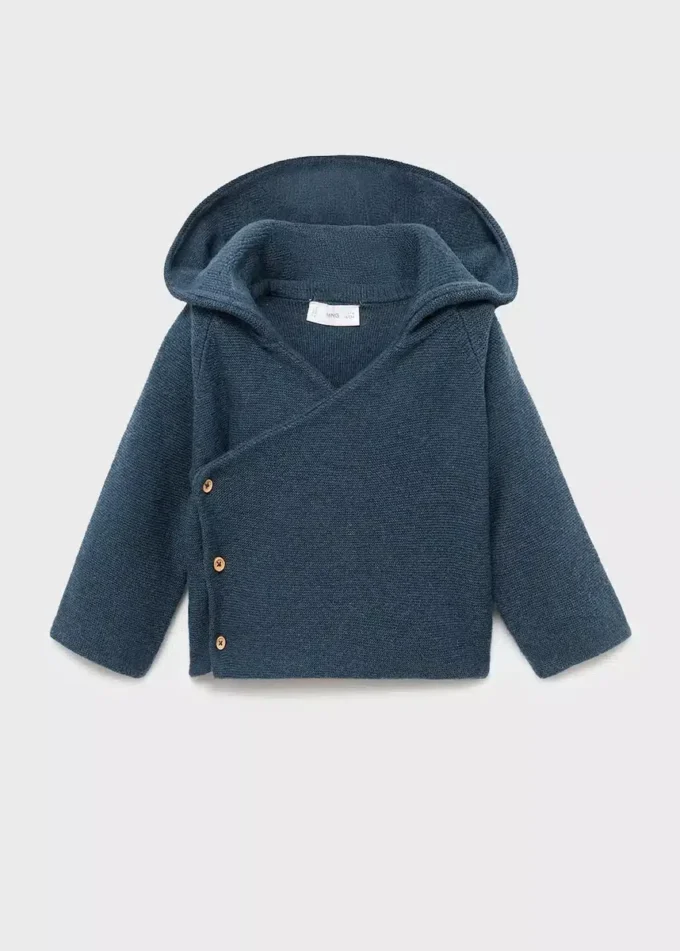 Cardigan con cappuccio in maglia Cardigan con cappuccio in maglia