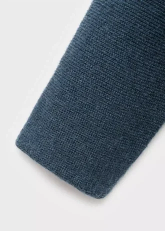 Cardigan con cappuccio in maglia