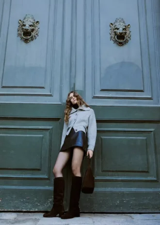 Cardigan con collo a scialle