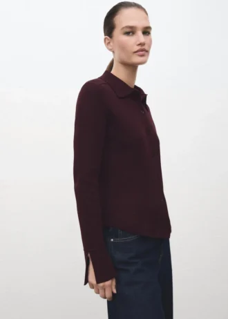 Cardigan con collo camicia