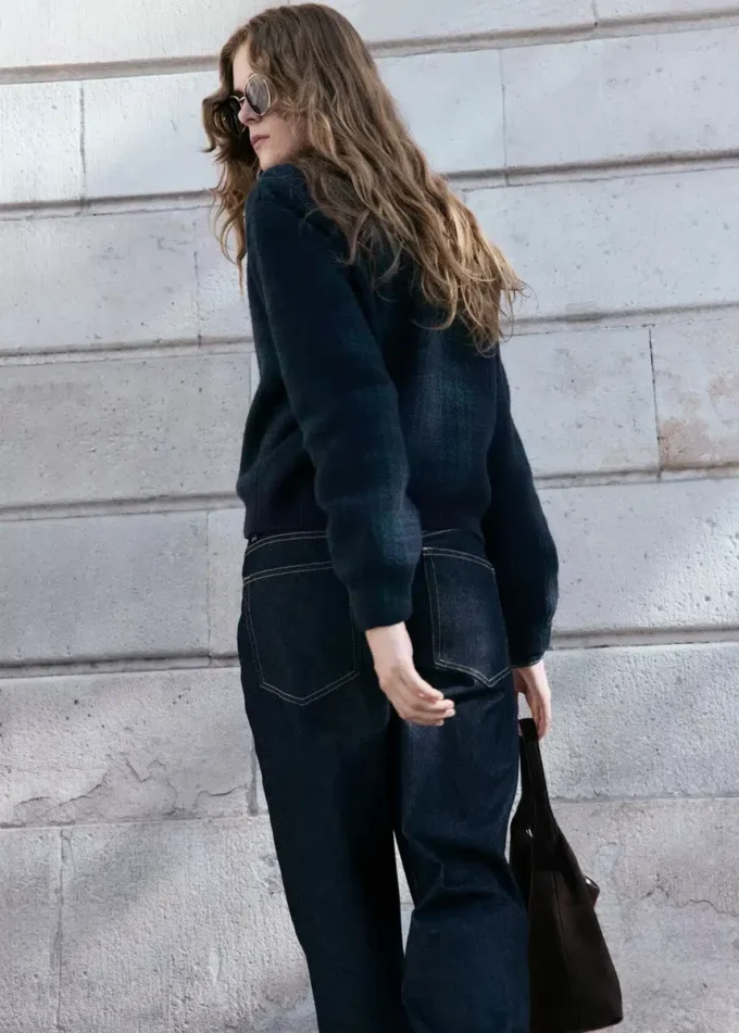 Cardigan con zip a quadri Cardigan con zip a quadri