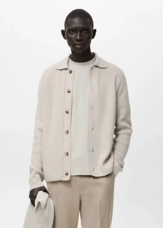 Cardigan in maglia a costine