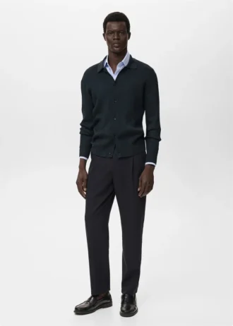 Cardigan in maglia a costine