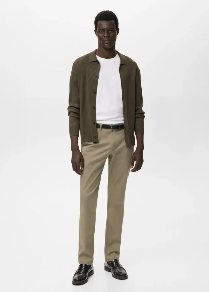 Cardigan in maglia a costine Cardigan in maglia a costine