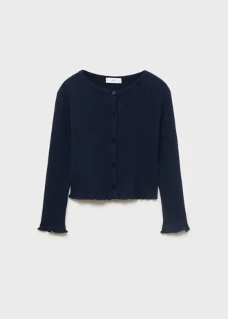 Cardigan in maglia a costine