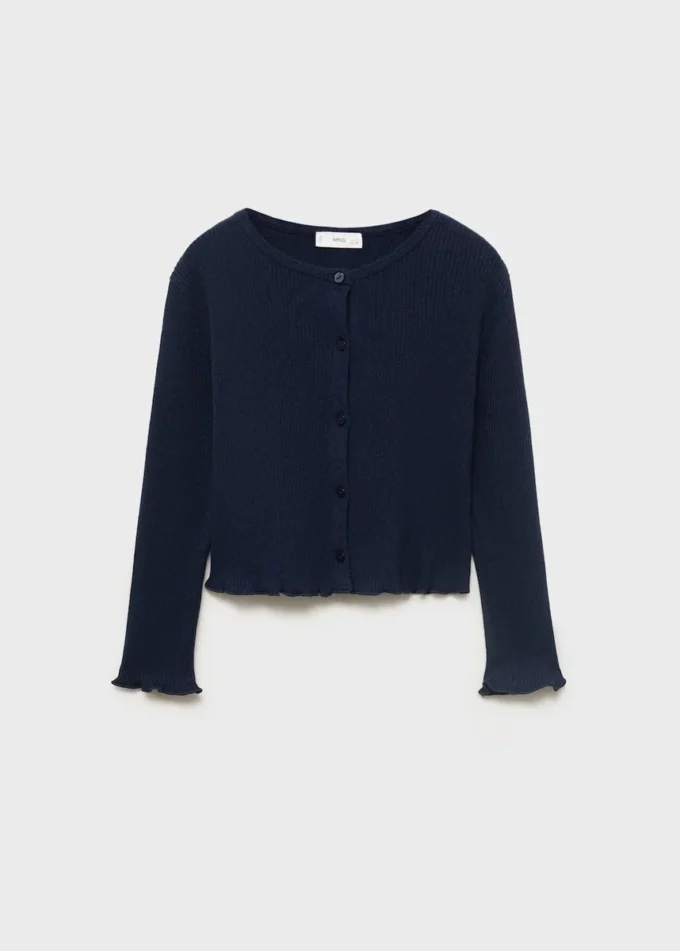 Cardigan in maglia a costine Cardigan in maglia a costine