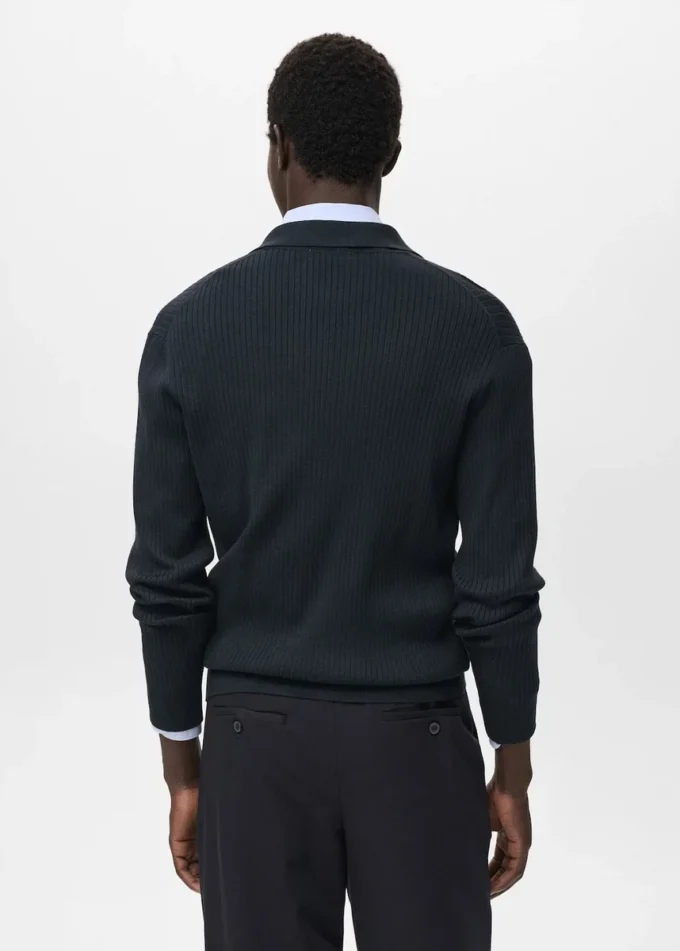 Cardigan in maglia a costine Cardigan in maglia a costine