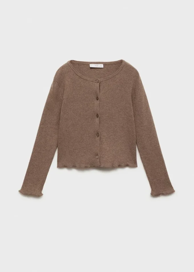 Cardigan in maglia a costine