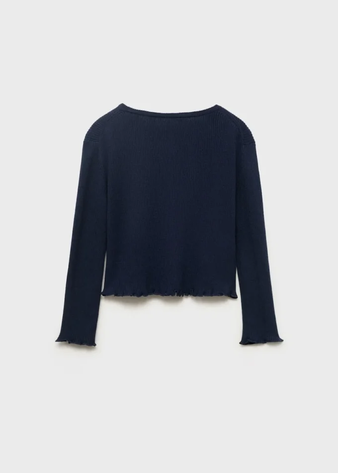 Cardigan in maglia a costine Cardigan in maglia a costine