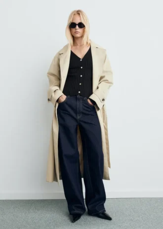 Cardigan in maglia a costine sottili