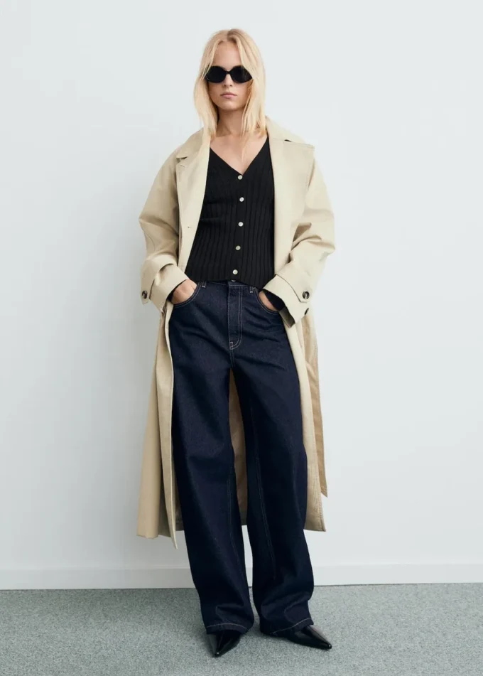 Cardigan in maglia a costine sottili Cardigan in maglia a costine sottili