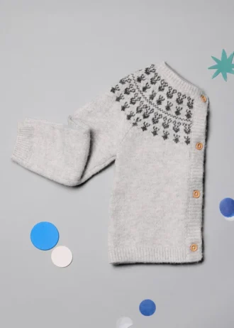 Cardigan in maglia con bordi decorati