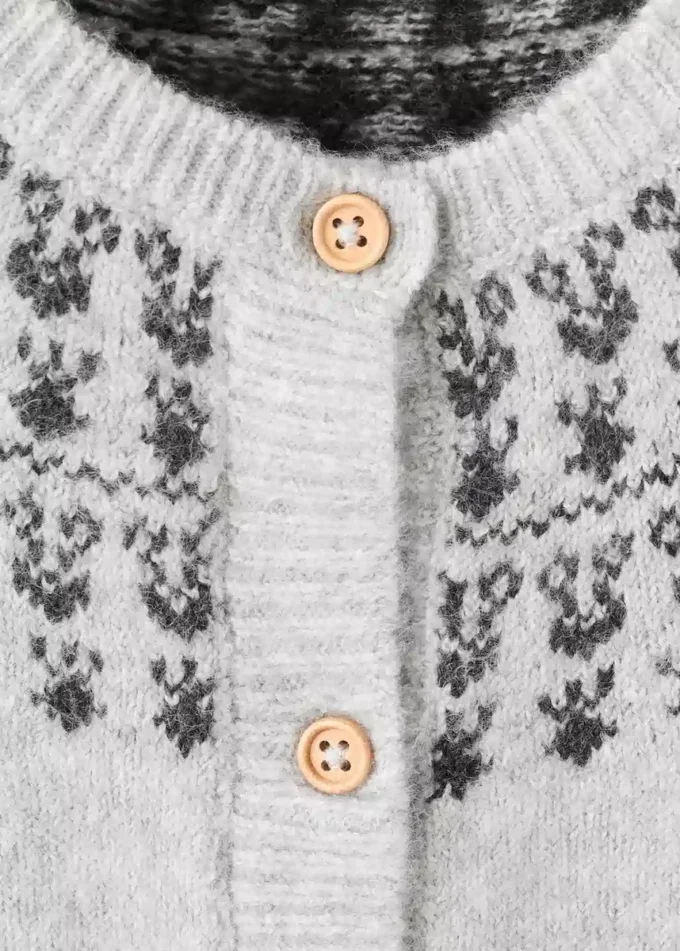 Cardigan in maglia con bordi decorati Cardigan in maglia con bordi decorati