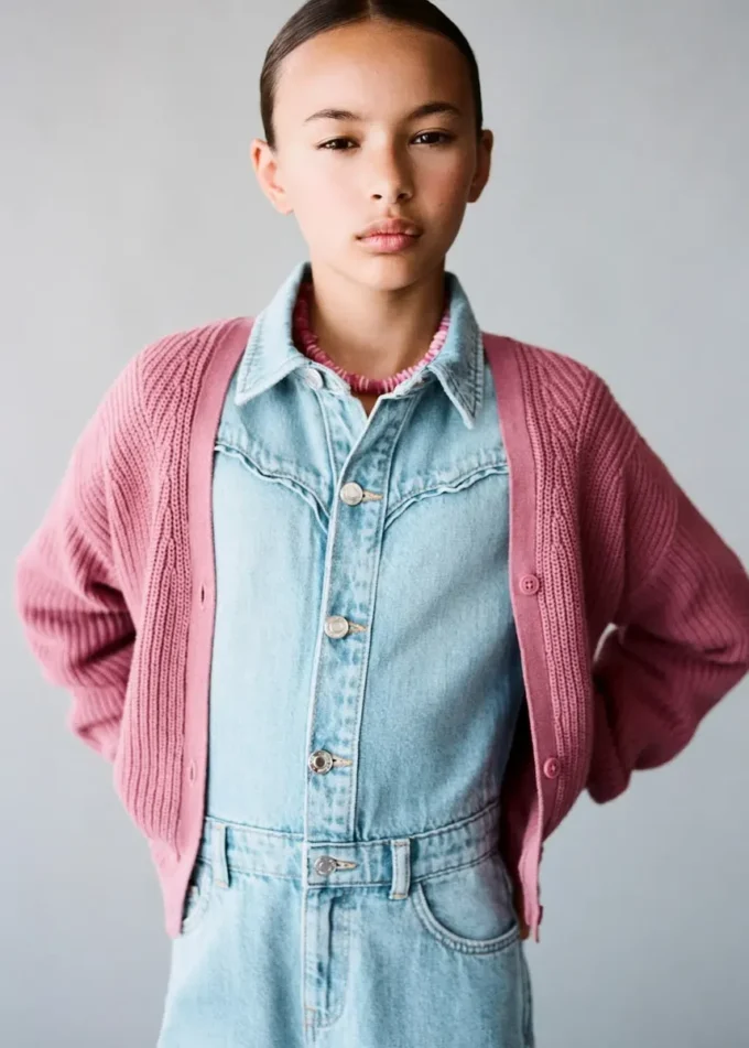 Tuta lunga in denim Tuta lunga in denim