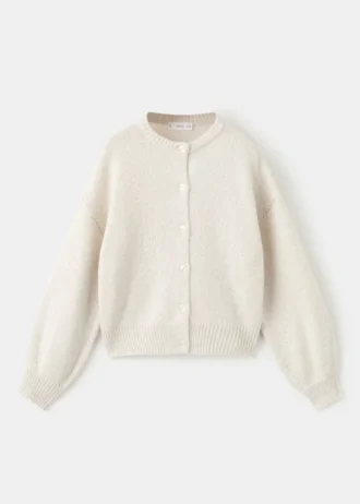 Cardigan in maglia con dettagli lucidi