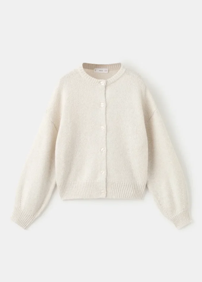 Cardigan in maglia con dettagli lucidi