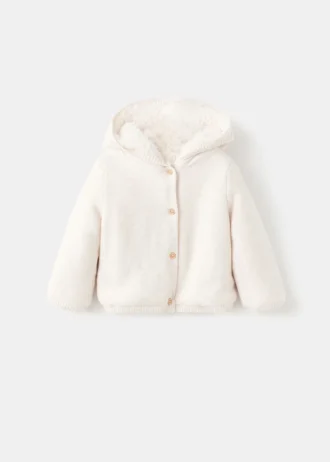 Cardigan in maglia con fodera in pile