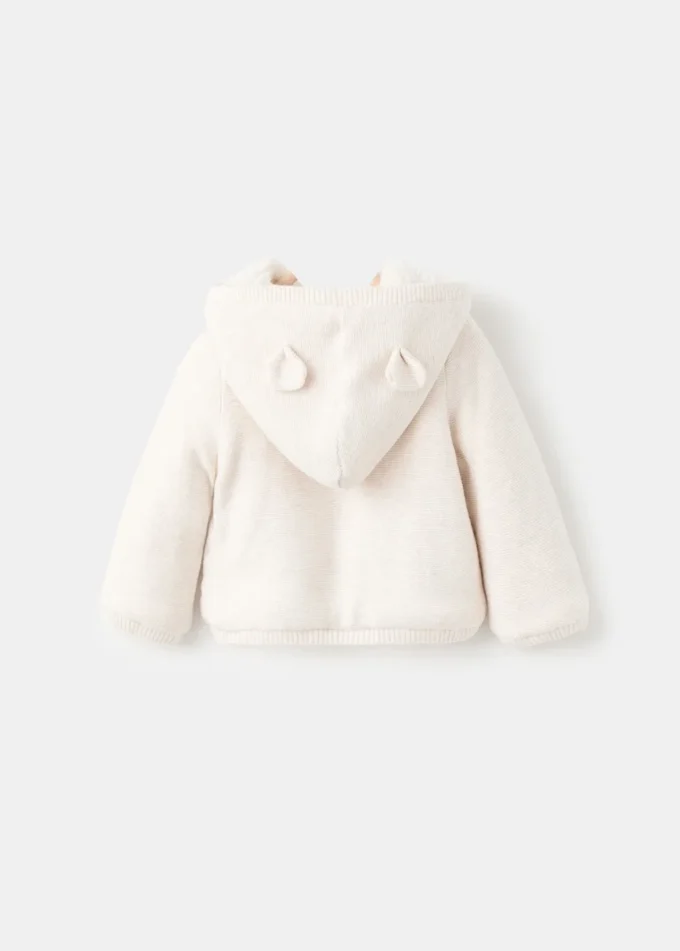 Cardigan in maglia con fodera in pile