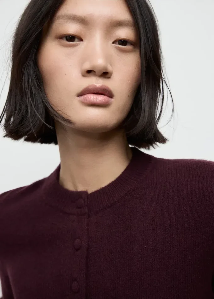 Cardigan in maglia con volant Cardigan in maglia con volant