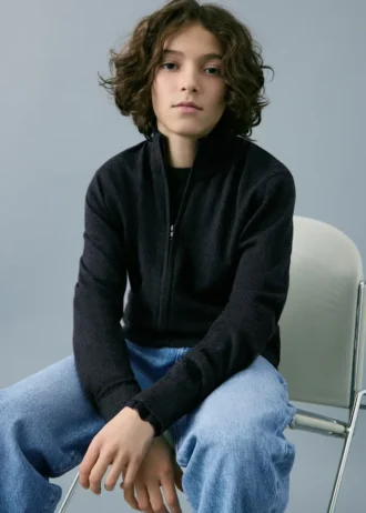 Cardigan in maglia con zip