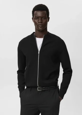 Cardigan in maglia con zip Cardigan in maglia con zip