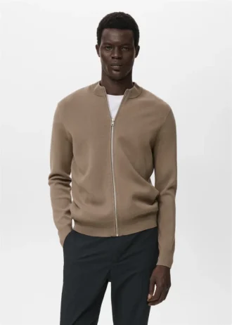 Cardigan in maglia con zip Cardigan in maglia con zip