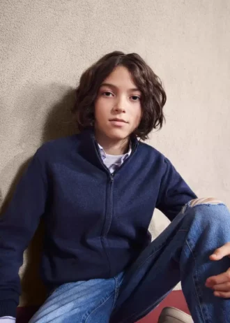 Cardigan in maglia con zip