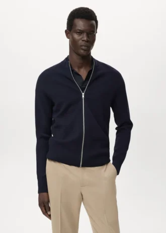 Cardigan in maglia con zip Cardigan in maglia con zip