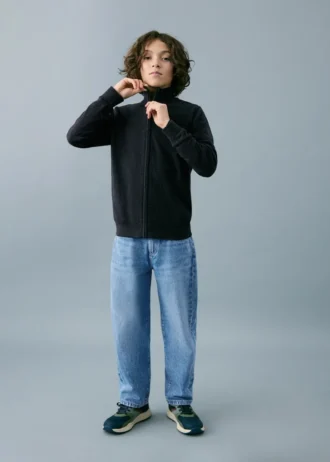 Cardigan in maglia con zip