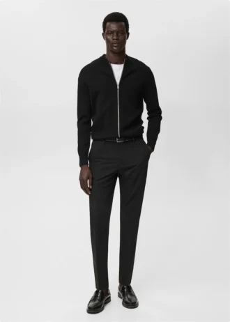 Cardigan in maglia con zip Cardigan in maglia con zip