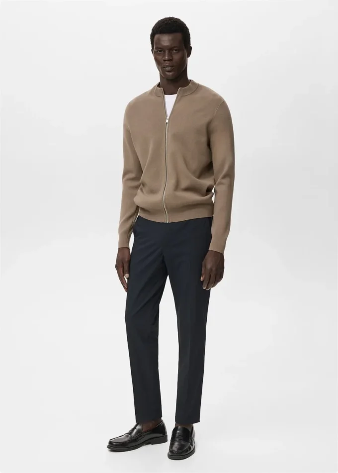 Cardigan in maglia con zip Cardigan in maglia con zip