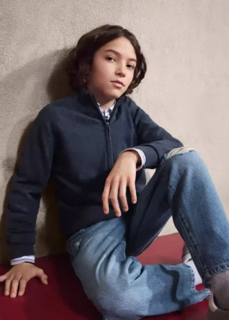 Cardigan in maglia con zip